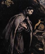 GRECO, El St Francis in Prayer before the Crucifix oil painting on canvas